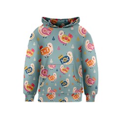 Cute Bird Pattern Kids  Pullover Hoodie