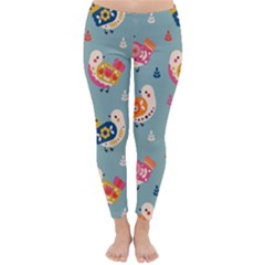 Cute Bird Pattern Classic Winter Leggings