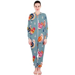 Cute Bird Pattern Onepiece Jumpsuit (ladies)