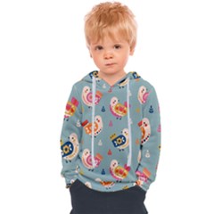 Cute Bird Pattern Kids  Overhead Hoodie