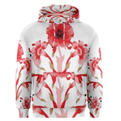 A Design Of A Red Flower On A White Background Men s Core Hoodie