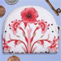 A Design Of A Red Flower On A White Background Horseshoe Style Canvas Pouch View2