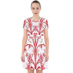 A Design Of A Red Flower On A White Background Adorable In Chiffon Dress