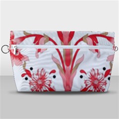 A Design Of A Red Flower On A White Background Handbag Organizer by catchydesignhill