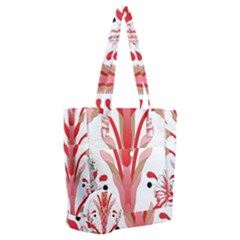 A Design Of A Red Flower On A White Background Everyday Shoulder Bag With Pouch Bag by catchydesignhill