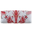 A Design Of A Red Flower On A White Background Canvas Travel Bag View4