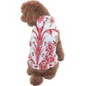 A Design Of A Red Flower On A White Background Dog Sweater View2