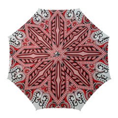 A Design Of A Red And White Pattern Golf Umbrellas