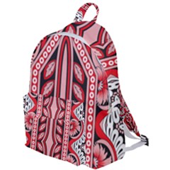 A Design Of A Red And White Pattern The Plain Backpack