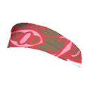 A Red And Brown Design On A White Background Stretchable Headband View1