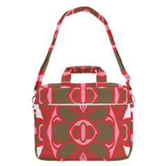 A Red And Brown Design On A White Background Macbook Pro 15  Shoulder Laptop Bag