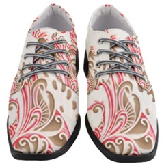 A Drawing Of A Bird With Flowers On It Women Heeled Oxford Shoes