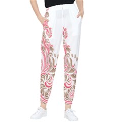 A Drawing Of A Bird With Flowers On It Women s Tapered Pants