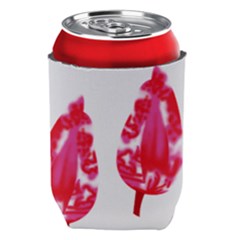 A Pair Of Red Leaves On A Black Background Can Holder