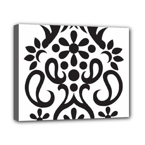 A Black And White Image Of An Ornate Design Canvas 10  X 8  (stretched) by catchydesignhill