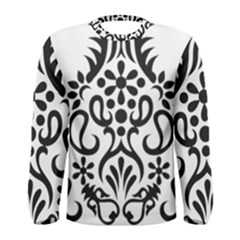 A Black And White Image Of An Ornate Design Men s Long Sleeve T-shirt