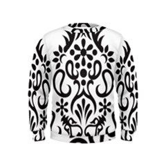 A Black And White Image Of An Ornate Design Kids  Sweatshirt by catchydesignhill