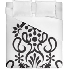 A Black And White Image Of An Ornate Design Duvet Cover (california King Size)