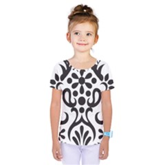 A Black And White Image Of An Ornate Design Kids  One Piece T-shirt