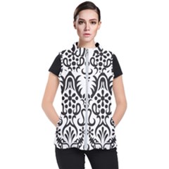 A Black And White Image Of An Ornate Design Women s Puffer Vest