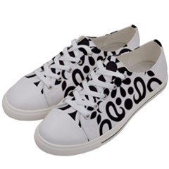 A Black And White Image Of An Ornate Design Women s Low Top Canvas Sneakers