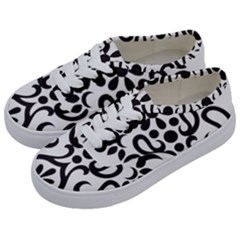 A Black And White Image Of An Ornate Design Kids  Classic Low Top Sneakers