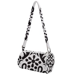 A Black And White Image Of An Ornate Design Mini Cylinder Bag by catchydesignhill