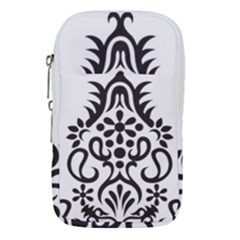 A Black And White Image Of An Ornate Design Waist Pouch (small)