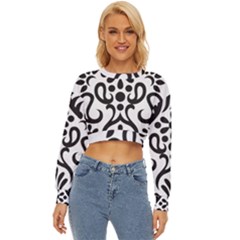 A Black And White Image Of An Ornate Design Lightweight Long Sleeve Sweatshirt by catchydesignhill