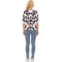 A Black And White Image Of An Ornate Design Lightweight Drawstring Hooded Top View4