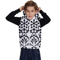 A Black And White Image Of An Ornate Design Kids  Stylish Hooded Puffer Vest