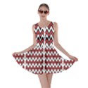 A Red And Black Zigzag Pattern On A White Background Skater Dress View1