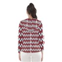 A Red And Black Zigzag Pattern On A White Background Women s Hooded Windbreaker View2