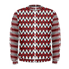 A Red And Black Zigzag Pattern On A White Background Men s Sweatshirt