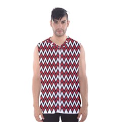 A Red And Black Zigzag Pattern On A White Background Men s Basketball Tank Top