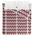 A Red And Black Zigzag Pattern On A White Background Duvet Cover Double Side (Queen Size) View1