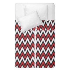 A Red And Black Zigzag Pattern On A White Background Duvet Cover Double Side (single Size)