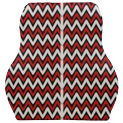 A Red And Black Zigzag Pattern On A White Background Car Seat Velour Cushion  by catchydesignhill