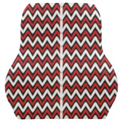 A Red And Black Zigzag Pattern On A White Background Car Seat Back Cushion  by catchydesignhill