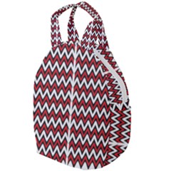 A Red And Black Zigzag Pattern On A White Background Travel Backpack