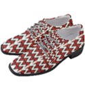 A Red And Black Zigzag Pattern On A White Background Women Heeled Oxford Shoes View2