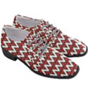 A Red And Black Zigzag Pattern On A White Background Women Heeled Oxford Shoes View3