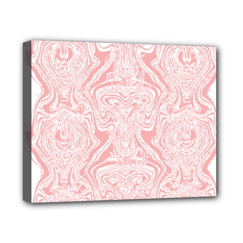 A Pink And White Abstract Design On A White Background Canvas 10  X 8  (stretched)