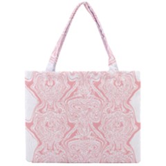 A Pink And White Abstract Design On A White Background Mini Tote Bag