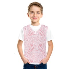 A Pink And White Abstract Design On A White Background Kids  Basketball Tank Top