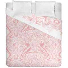 A Pink And White Abstract Design On A White Background Duvet Cover Double Side (california King Size)