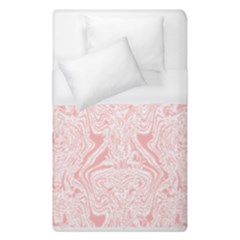 A Pink And White Abstract Design On A White Background Duvet Cover (single Size)