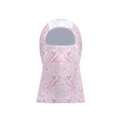 A Pink And White Abstract Design On A White Background Balaclava Face Mask