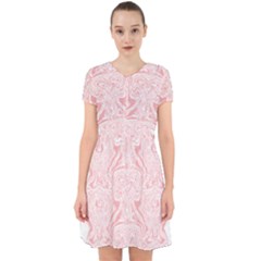 A Pink And White Abstract Design On A White Background Adorable In Chiffon Dress