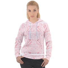 A Pink And White Abstract Design On A White Background Women s Overhead Hoodie by catchydesignhill